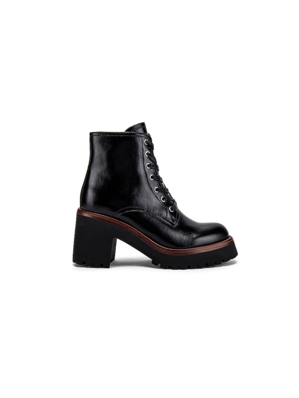 LIKE NEW Jeffrey Campbell Scavenger 2 heeled lace black leather boots